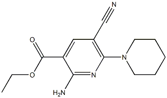 2-Amino-5-cyano-6-piperidinopyridine-3-carboxylic acid ethyl ester