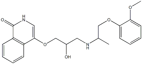 4-[2-Hydroxy-3-[2-(2-methoxyphenoxy)-1-methylethylamino]propoxy]-1(2H)-isoquinolinone,,结构式