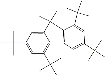2-(2,4-ジ-tert-ブチルフェニル)-2-(3,5-ジ-tert-ブチルフェニル)プロパン 化学構造式