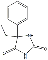 dl-5-Ethyl-5-phenylhydantoin,,结构式