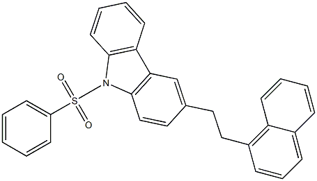 3-[2-(1-Naphthalenyl)ethyl]-9-phenylsulfonyl-9H-carbazole Structure