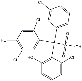 (3-Chlorophenyl)(2-chloro-6-hydroxyphenyl)(2,5-dichloro-4-hydroxyphenyl)methanesulfonic acid