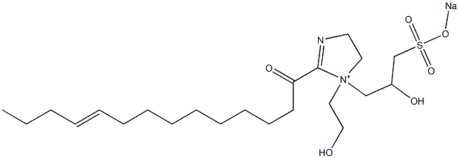 1-(2-Hydroxyethyl)-1-[2-hydroxy-3-(sodiooxysulfonyl)propyl]-2-(10-tetradecenoyl)-2-imidazoline-1-ium,,结构式