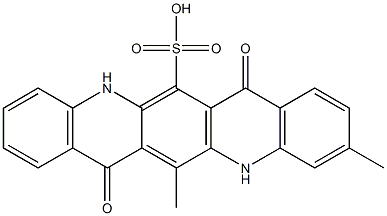 5,7,12,14-Tetrahydro-10,13-dimethyl-7,14-dioxoquino[2,3-b]acridine-6-sulfonic acid,,结构式