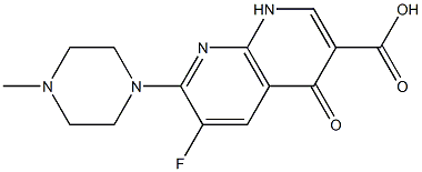 6-Fluoro-1,4-dihydro-4-oxo-7-(4-methyl-1-piperazinyl)-1,8-naphthyridine-3-carboxylic acid|