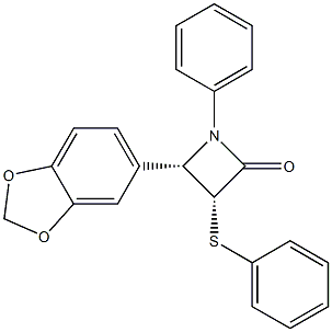 (3R,4S)-4-(1,3-Benzodioxol-5-yl)-1-phenyl-3-(phenylthio)azetidin-2-one