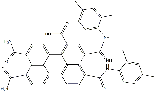 N,N'-Bis(xylenyl)-3,4,9,10-perylenetetracarboxylic acid imide Struktur