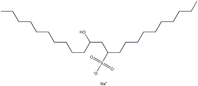 13-Hydroxytricosane-11-sulfonic acid sodium salt Structure