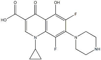 1-Cyclopropyl-6,8-difluoro-1,4-dihydro-5-hydroxy-4-oxo-7-(1-piperazinyl)quinoline-3-carboxylic acid