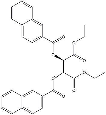 (2R,3R)-2,3-ビス[[(ナフタレン-2-イル)カルボニル]オキシ]こはく酸ジエチル 化学構造式