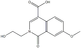 1,2-Dihydro-2-(2-hydroxyethyl)-1-oxo-7-methoxyisoquinoline-4-carboxylic acid 结构式