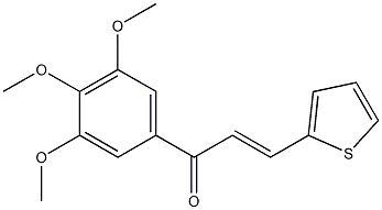 (E)-1-(3,4,5-Trimethoxyphenyl)-3-(2-thienyl)-2-propen-1-one Structure