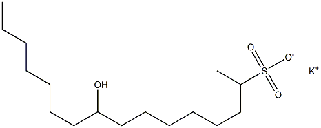 9-ヒドロキシヘキサデカン-2-スルホン酸カリウム 化学構造式
