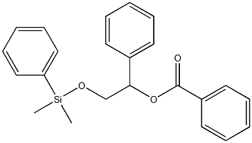 Benzoic acid 2-(dimethylphenylsilyloxy)-1-phenylethyl ester,,结构式