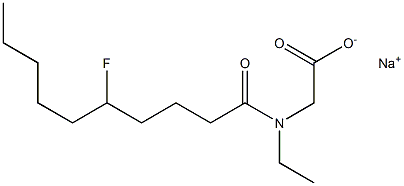 N-Ethyl-N-(5-fluorodecanoyl)glycine sodium salt Structure