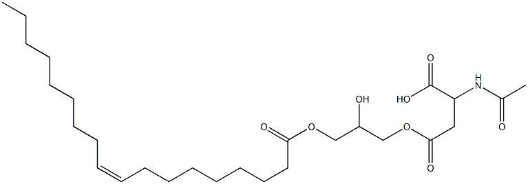 2-Acetylamino-3-[2-hydroxy-3-[(Z)-9-octadecenoyloxy]propoxycarbonyl]propionic acid 结构式