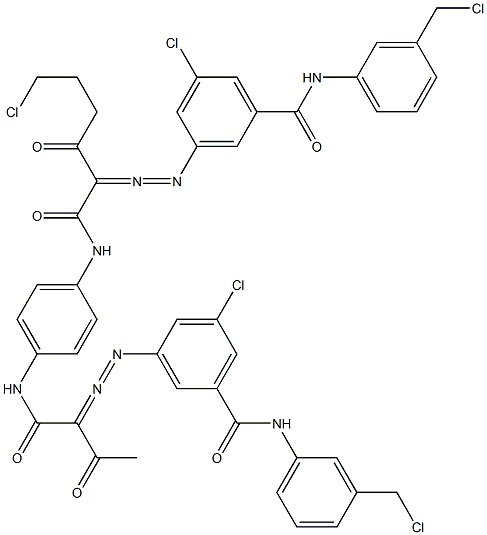 3,3'-[2-(2-Chloroethyl)-1,4-phenylenebis[iminocarbonyl(acetylmethylene)azo]]bis[N-[3-(chloromethyl)phenyl]-5-chlorobenzamide]|