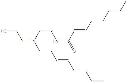 N-[2-[N-(2-Hydroxyethyl)-N-(3-octenyl)amino]ethyl]-2-octenamide Struktur