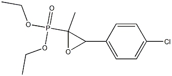 [2-Methyl-3-(4-chlorophenyl)oxiranyl]phosphonic acid diethyl ester,,结构式