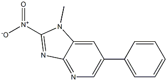 1-メチル-2-ニトロ-6-フェニル-1H-イミダゾ[4,5-b]ピリジン 化学構造式