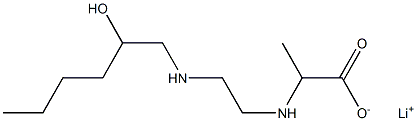 2-[N-[2-[N-(2-Hydroxyhexyl)amino]ethyl]amino]propionic acid lithium salt Structure