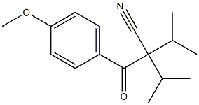 2-Isopropyl-2-(4-methoxybenzoyl)-3-methylbutanenitrile Struktur