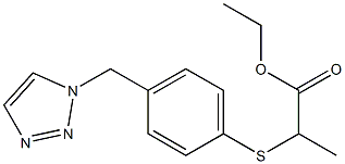 2-[[4-[(1H-1,2,3-Triazol-1-yl)methyl]phenyl]thio]propionic acid ethyl ester,,结构式