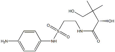 [S,(-)]-N-[2-[(p-Aminophenyl)sulfamoyl]ethyl]-2,4-dihydroxy-3,3-dimethylbutyramide Struktur