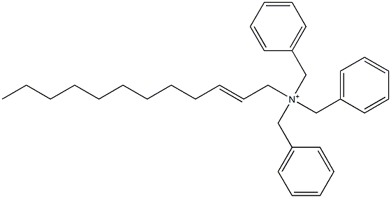 (2-ドデセニル)トリベンジルアミニウム 化学構造式