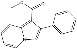 2-Phenylindolizine-1-carboxylic acid methyl ester Struktur