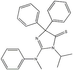 1-Isopropyl-2-(N-methylanilino)-4,4-diphenyl-2-imidazoline-5-thione Struktur