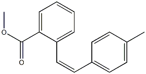 (Z)-4'-メチルスチルベン-2-カルボン酸メチル 化学構造式