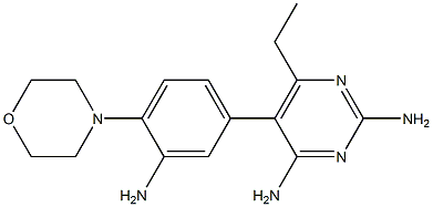 2,4-Diamino-6-ethyl-5-(3-amino-4-morpholinophenyl)pyrimidine Structure