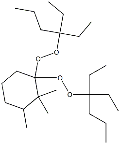 2,2,3-Trimethyl-1,1-bis(1,1-diethylbutylperoxy)cyclohexane 结构式