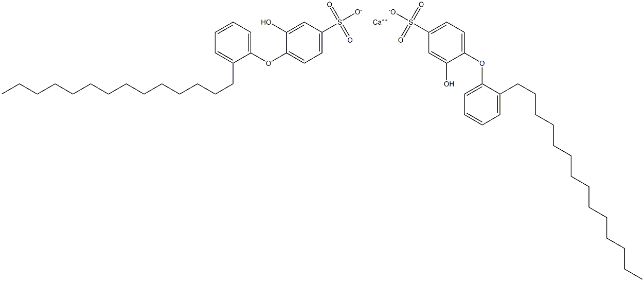 Bis(2-hydroxy-2'-tetradecyl[oxybisbenzene]-4-sulfonic acid)calcium salt Struktur