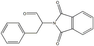 2-(1,3-ジオキソ-2H-イソインドール-2-イル)-3-フェニルプロパナール 化学構造式