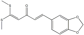 (E)-5-[3,4-Methylenedioxyphenyl]-1,1-bis(methylthio)-1,4-pentadien-3-one