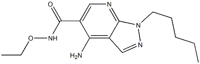 1-Pentyl-4-amino-N-ethoxy-1H-pyrazolo[3,4-b]pyridine-5-carboxamide Structure