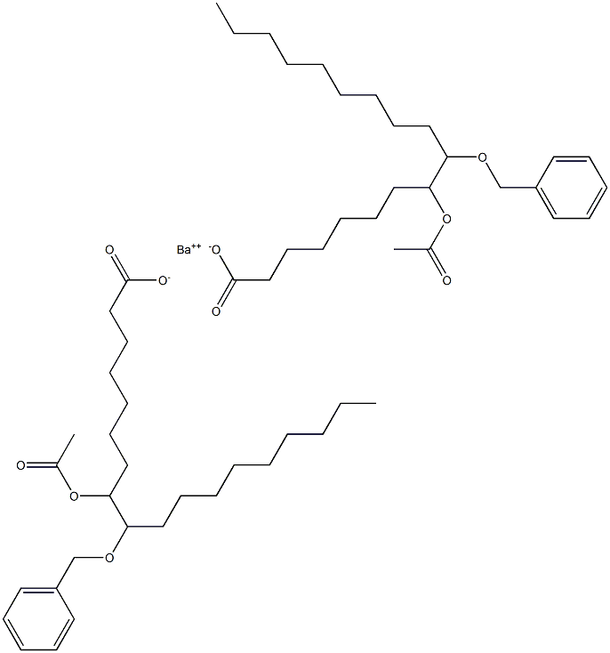  Bis(9-benzyloxy-8-acetyloxystearic acid)barium salt