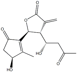 (4R,5S)-Dihydro-3-methylene-4-[(S)-1-hydroxy-3-oxobutyl]-5-[(S)-3-hydroxy-2-methyl-5-oxo-1-cyclopentenyl]furan-2(3H)-one,,结构式