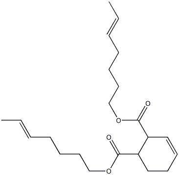 3-Cyclohexene-1,2-dicarboxylic acid bis(5-heptenyl) ester Structure