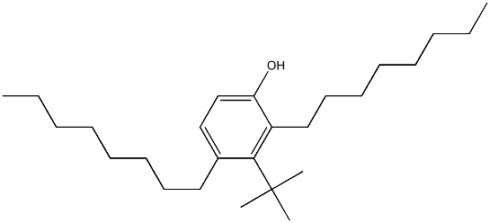 3-tert-Butyl-2,4-dioctylphenol Structure