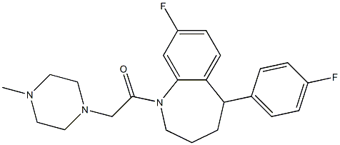 2,3,4,5-Tetrahydro-8-fluoro-5-(4-fluorophenyl)-1-[(4-methyl-1-piperazinyl)acetyl]-1H-1-benzazepine