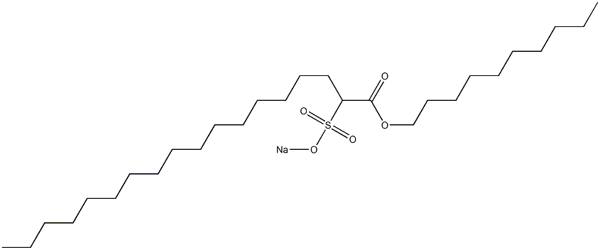 2-(ソジオスルホ)オクタデカン酸デシル 化学構造式