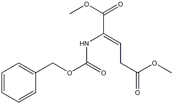 2-[[(ベンジルオキシ)カルボニル]アミノ]-2-ペンテン二酸ジメチル 化学構造式