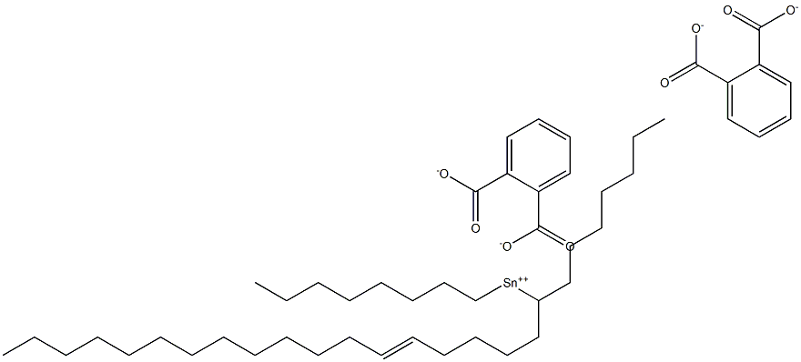 ビス[フタル酸1-(5-オクタデセニル)]ジオクチルすず(IV) 化学構造式
