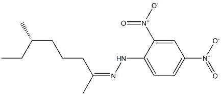 [S,(+)]-6-Methyl-2-octanone 2,4-dinitrophenyl hydrazone Struktur