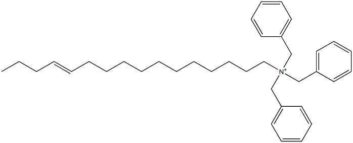 (12-ヘキサデセニル)トリベンジルアミニウム 化学構造式