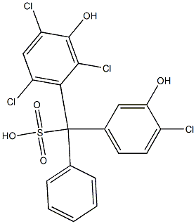 (4-Chloro-3-hydroxyphenyl)(2,4,6-trichloro-3-hydroxyphenyl)phenylmethanesulfonic acid