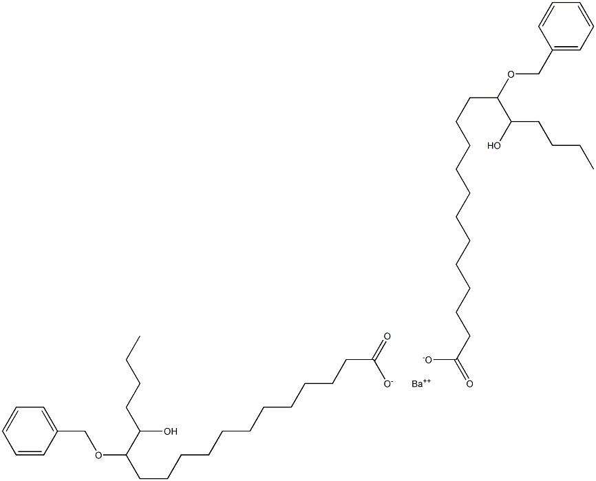 Bis(13-benzyloxy-14-hydroxystearic acid)barium salt Structure